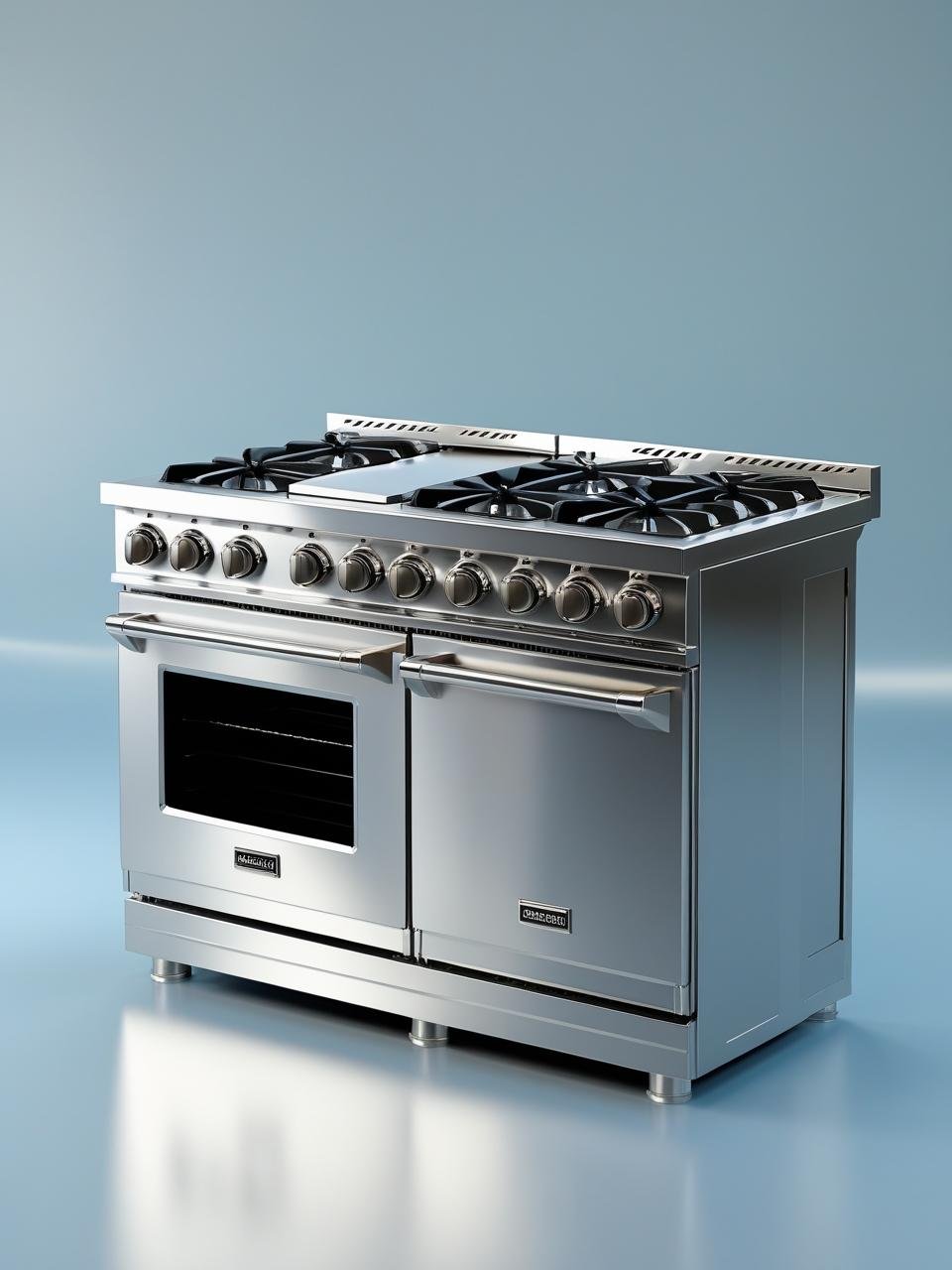 4 Burner Gas Range with Oven and the background will be light blue